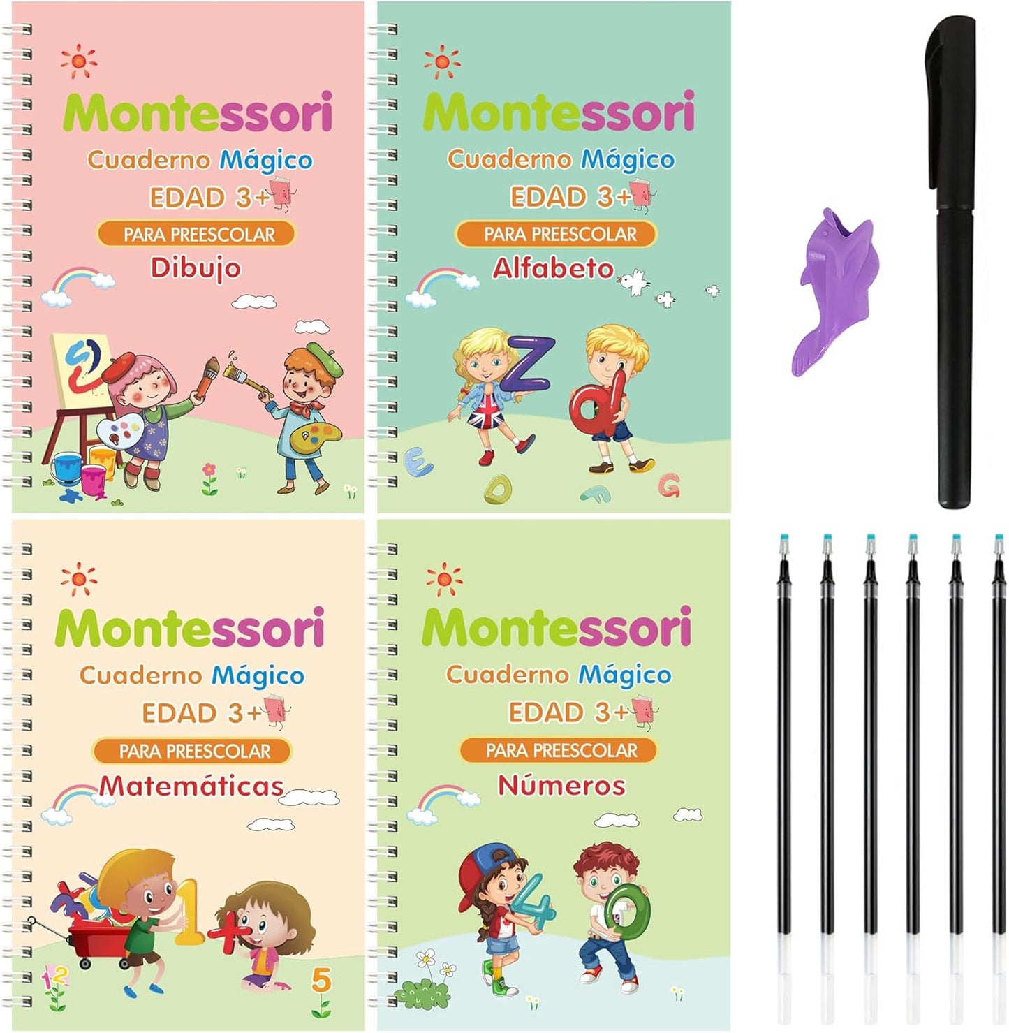 Cuaderno mágico de escritura para Niños - Pack 4