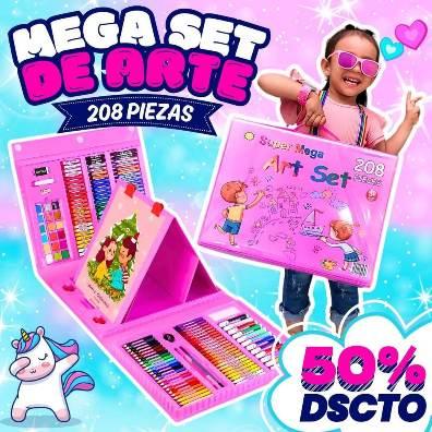 NUEVO MEGA-SET DE ARTE  208 PIEZAS EN TAMAÑO EXTRAGRANDE🎨✨
